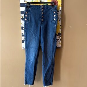 Women's j Brand Blue High-Waisted Jeans 29